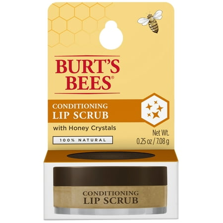 Burts Bees 100% Natural Conditioning Lip Scrub with Exfoliating Honey Crystals - 0.25 (Best Lip Scrub Recipe)