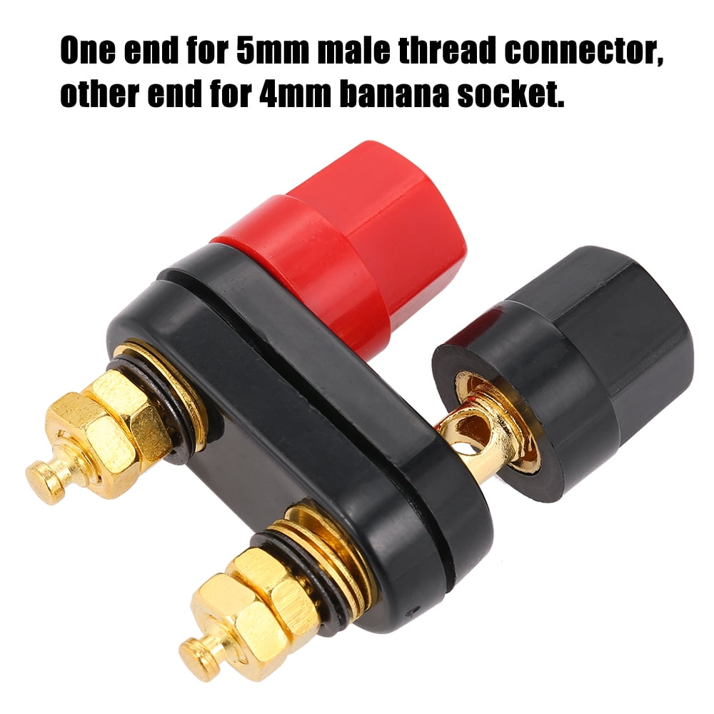 Binding Post for Amplifier Speaker Terminal in-Wall Plate 5-Pair DCFun 4mm Banana Plug Socket