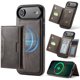 thumbnail image 1 of Case For IPhone Air Funda Protectora RFID de 6,5" con Ranuras para 7 Tarjetas Magsafe, Soporte 2 en 1, Funda Protectora de Cuero Desmontable a Prueba de Golpes, Café, For IPhone Air, 1 of 7