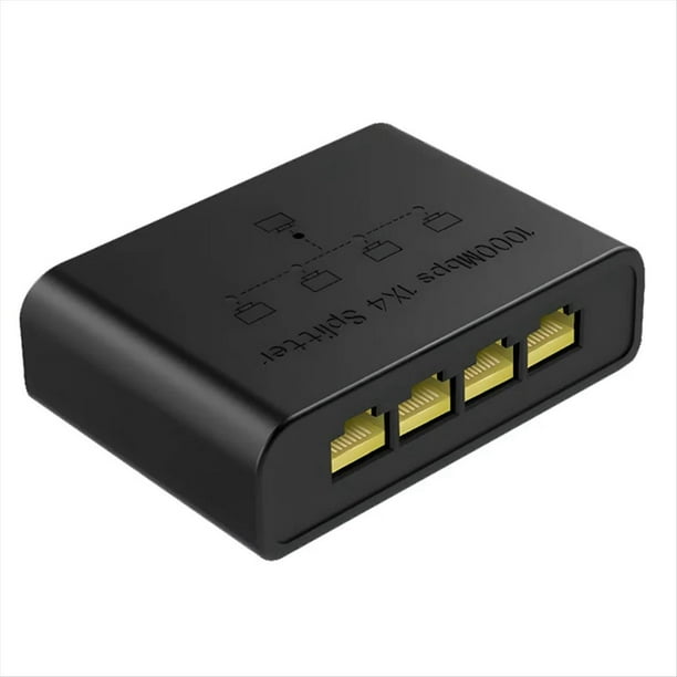 Concentrador de Red RJ45, Convertidor de 1 Entrada y 4 Salidas, Concentrador de Conmutador Ethernet Gigabit de 1000 Mbps, Divisor de Cables, Adaptador de Extensión LAN para PC.