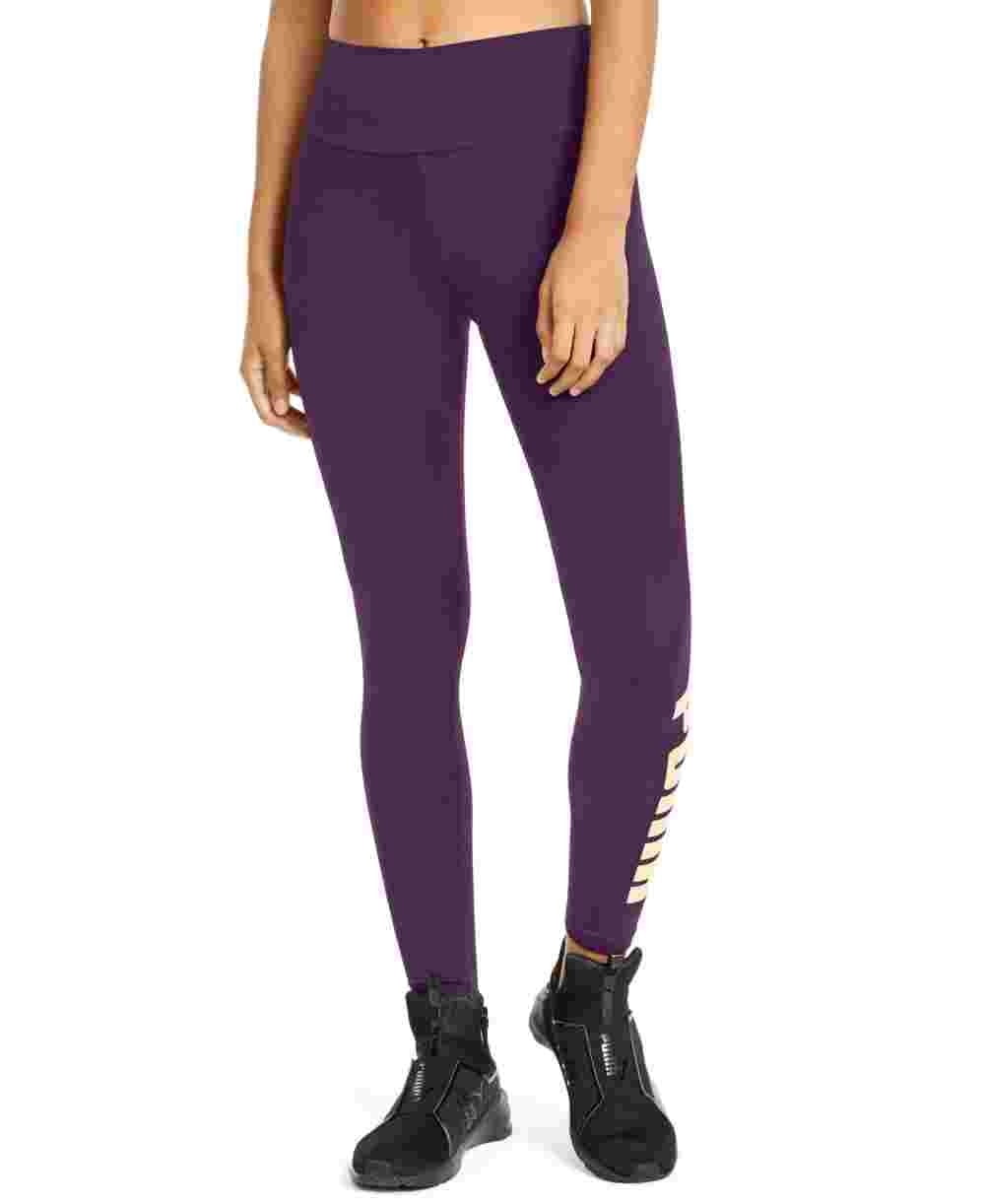 Metallic Logo Leggings Purple Size 