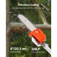 thumbnail image 4 of VEVOR Gas Pole Saw 25CC 2-Stroke Extendable Cordless Tree Trimmer 8 in Cutting Bar, 4 of 9