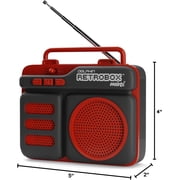 Dolphin RTX-10 Retro Box Mini Bluetooth Speaker - Red