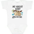 thumbnail image 3 of Inktastic My Great Aunt Loves Me with Sloth and Hearts Boys or Girls Baby Bodysuit, 3 of 5