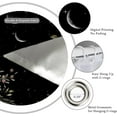 thumbnail image 3 of Stall Shower Curtain Small 36''''W x 72''''L Moon Phase Celestial Moonlit Crescent Lunar Cycles Eclipse Bathroom Curtains Planet Leaves Plants Black Background Polyester Fabric 7 Pack Plastic Hooks, 3 of 6