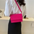 thumbnail image 3 of Bolso de mano elegante con solapa para mujer, bolso de mano para mujer, bandolera (rosa roja) Ehuebsd Para Estrenar, 3 of 4