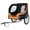 Black&Orange, variant on Large Folding Bike Trailer for Dogs, 66LB Capacity All-Terrain Pet Carrier, Sturdy Steel Frame for Cycling/Jogging/Camping, Universal Hitch, Black&Green