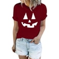 thumbnail image 2 of Red Halloween Costumes for Women Crew Neck Funny Halloween Party, Comfortable, Soft, Lightweight, Relaxed, Short Sleeve, XL, 2 of 4