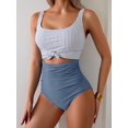 thumbnail image 3 of Olaglory Women's One Piece Swimsuit Tummy Control Bathing Suit for Women Slimming Cutout Tie Knot Swimwear, 3 of 7