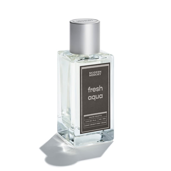 Modern Memory Fresh Aqua Eau de Toilette Notas de sal marina, ciprés cítrico y madera de cedro, para pieles sensibles, fragancia de lujo, 2.5 fl oz