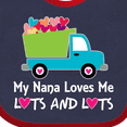 thumbnail image 4 of Inktastic Nana Loves Me Grandson Boys Boys Baby Bib, 4 of 4