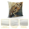 thumbnail image 4 of Orinice Owl Graphic Decorative Cotton Linen Throw Pillow Cover for Home Couch Living Room Bed Sofa Square Pillowcase 1PC 20x20in, 4 of 5