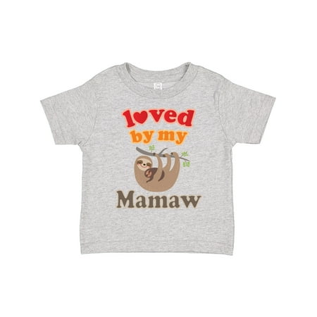 

Inktastic Mamaw Sloth Loves Me Gift Toddler Boy or Toddler Girl T-Shirt