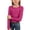 Hot Pink, variant on Girl T-Shirts Long Sleeve Ribbed Stretch Tee Slim Fit Casual Basic Top Comfortable Kids Shirt Navy XXL/(13-14 Years)