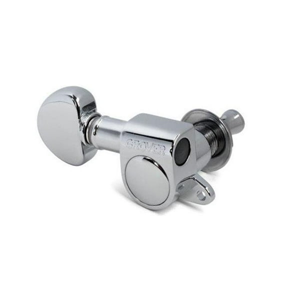 Grover  Mini Roto Grip Guitar Tuner 6-In-line, Chrome