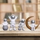 thumbnail image 3 of 4 figuras de resina de astronauta para estantería de chimenea del espacio exterior Plata blanca, 3 of 6