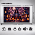 thumbnail image 4 of Spooky Design Halloween Banner Skeleton Pumpkin Decoration Haunted Graveyard Scene for Halloween Party Outdoor Indoor, 4 of 9