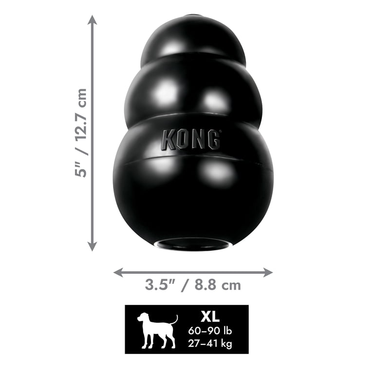 KONG Extreme Rubber Dog Toy, Extra Large, Black photo 5