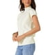 thumbnail image 4 of Suéter sin mangas de cuello alto para mujer Inspire Chic, suéter de punto casual, color blanco, 4 of 6