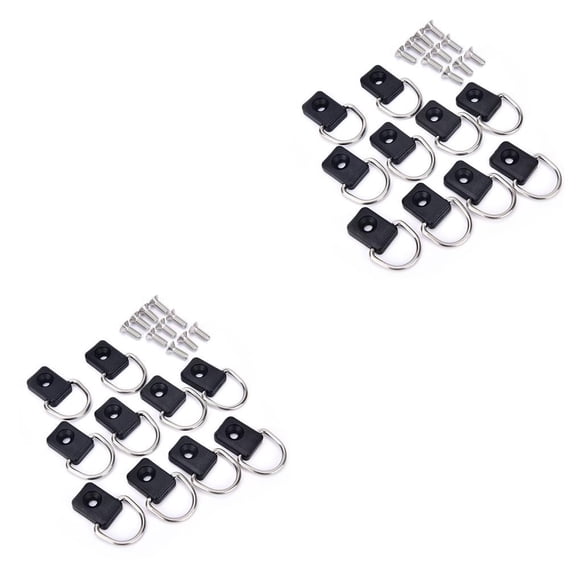 Speravity 10 piezas de amarre para Kayak de pesca, anillos de amarre, piezas de barco, gancho ovalado Gancho D 2piezas