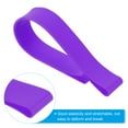 thumbnail image 3 of Uxcell Towel Bands, 4 Pack 9.84x1 Inch Silicone Stretchable Towel Chair Clips Straps, Purple, 3 of 6