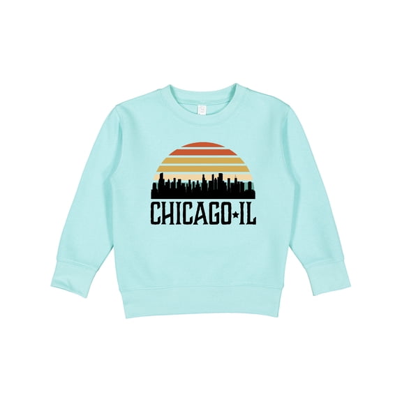 Inktastic Chicago Illinois Skyline Vintage Toddler Sweatshirt