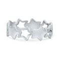 thumbnail image 2 of Bling Jewelry Womens Silver Ring: Stacking Patriotic USA Star Eternity Band in Sterling Silver, 2 of 5