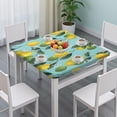 thumbnail image 3 of Yellow Lemon Fruit Flowers Square Fitted Tablecloth with Elastic Edge,Square Table Cover,Washable Elastic Table Cover for Home Kitchen Party Decor 36"x36", 3 of 6