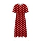 thumbnail image 2 of Vestido Casual Pantalones para Mujeres Vestido de Cuello Alto Cintura Elástica Cuello en V Manga Corta Polka Dot Cuello Redondo Top, 2 of 5