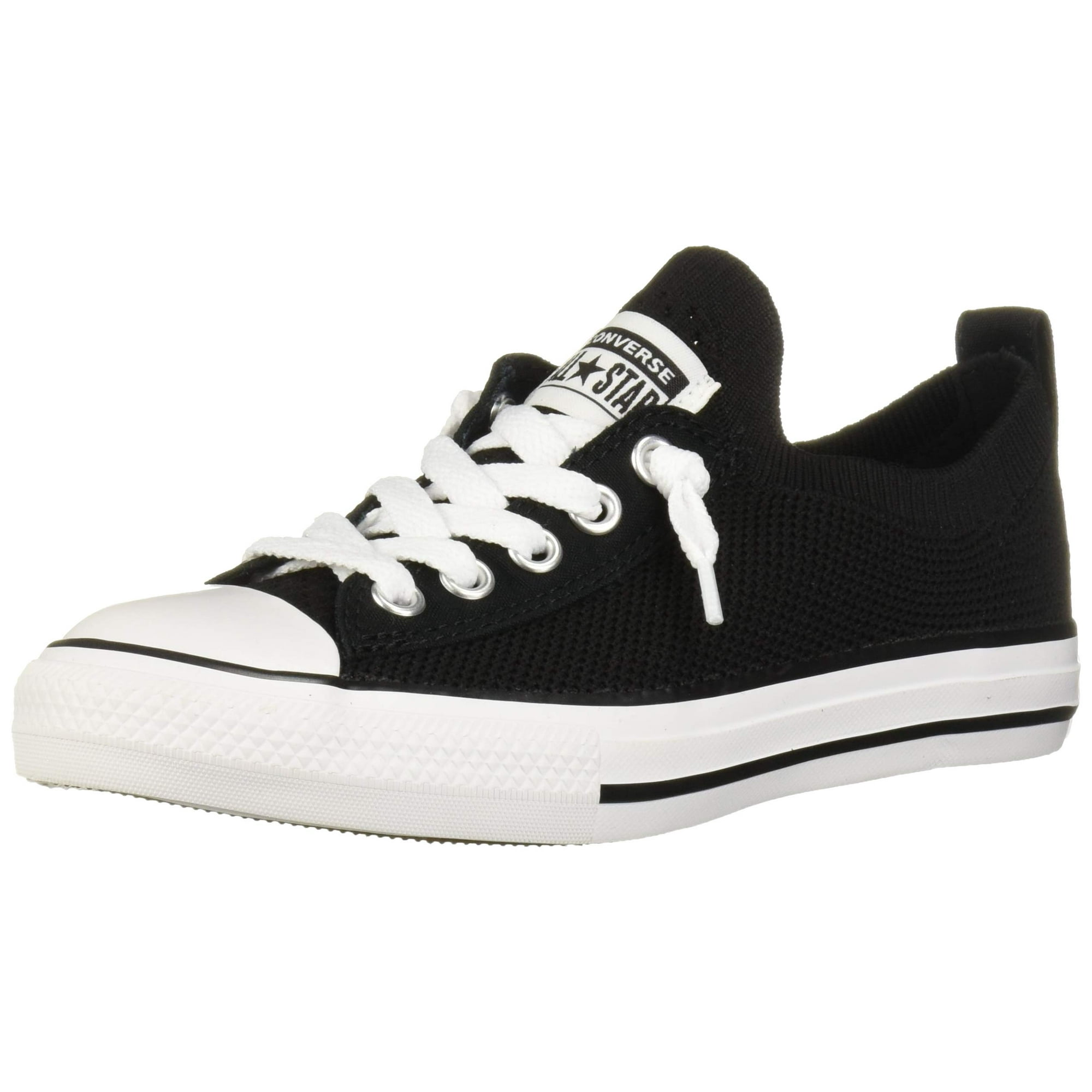 Converse Girls Chuck Taylor All Star Knit Sneaker Black White Black 6 M US Big Kid Walmart
