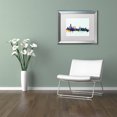 thumbnail image 3 of Trademark Fine Art "Albany New York Skyline Blue" Canvas Art by Michael Tompsett, White Matte, Silver Frame, 3 of 4