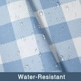 thumbnail image 6 of Buffalo Plaid Cafe Curtains Gingham Water Resistant Bathroom Window Curtain, Country Farmhouse Check Rod Pocket Half Window Kitchen Cafe Curtains, 28" W x 36" L,Light Blue , Set of 2, 6 of 7