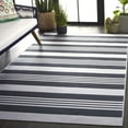 thumbnail image 3 of SAFAVIEH Malibu Barry Striped Polyester Machine Washable Area Rug, Dark Green/Gray, 9' x 12', 3 of 12