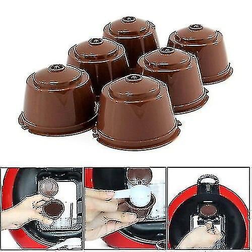 6pcs Fit For Dolce Gusto Coffee Filter Cup Reusable Coffee Capsule Filters For Nespresso With
