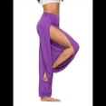 thumbnail image 2 of Pantalones Harén con Abertura Alta para Mujer, Pantalones Harén Hippies. Púrpura XL, 2 of 6