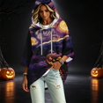 thumbnail image 3 of FGVCTG Halloween Sweatshirts for Women Drawstring 3/4 Sleeve Halloween Hoodie Ghost Graphic Spooky Oversized Pullover Hoodies Multicolor M, 3 of 6