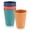 Orange,Yellow,Blue,Green, variant on 4PCS Wheat Straw Cups Plastic Cups Unbreakable Drinking Cup Reusable,Stackable and Shatterproof Drink Tumblers for Coffee, Tea, Water, Milk, Dishwasher Safe Water Glasses(12OZ)