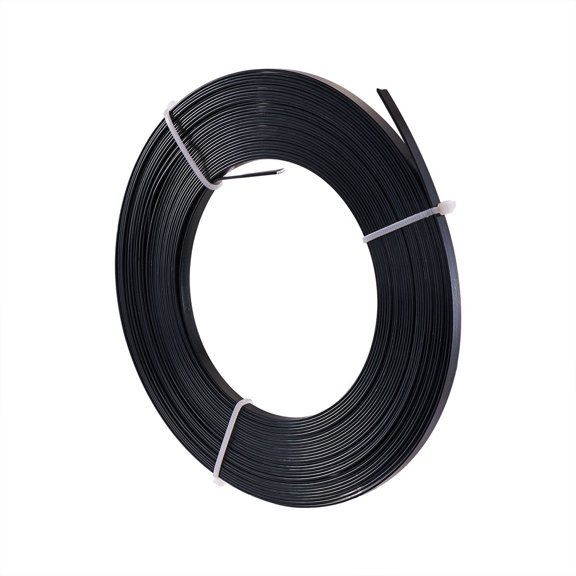 Anodized Aluminum Wire Bendable Metal Craft Wire Flat Craft Wire Bezel Strip Wire for Cabochons Jewelry Making Black 5x1mm about 32.8 Feet(10m)/roll
