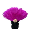 thumbnail image 3 of Large 13 Bone Fuffly Ostrich Feathers Fans 100CM 130CM Handheld Plumes Fan For Wedding Party Stage Performance, 3 of 5