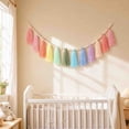 thumbnail image 3 of Orangide Boho Tassel Garland 59 Inch with Wooden Beads and Macrame Fringe, Colorful Yarn Bunting for Nursery, Bedroom, and Party Decor, Perfect for Boho Wall Hanging and Baby Shower, 3 of 7