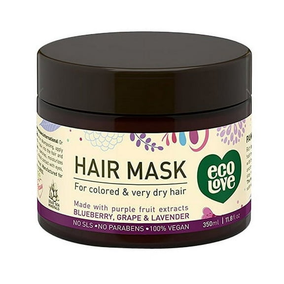 Eco Love Hair Mask Colored & Dry Hair Blueberry Grape & Lavender, 11.8 oz