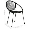 thumbnail image 4 of vidaXL 7 Piece Outdoor Dining Set PVC Rattan Black, 4 of 5