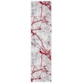 thumbnail image 2 of SAFAVIEH Amelia Pemala Abstract Runner Rug, Gray/Red, 2' x 8', 2 of 11