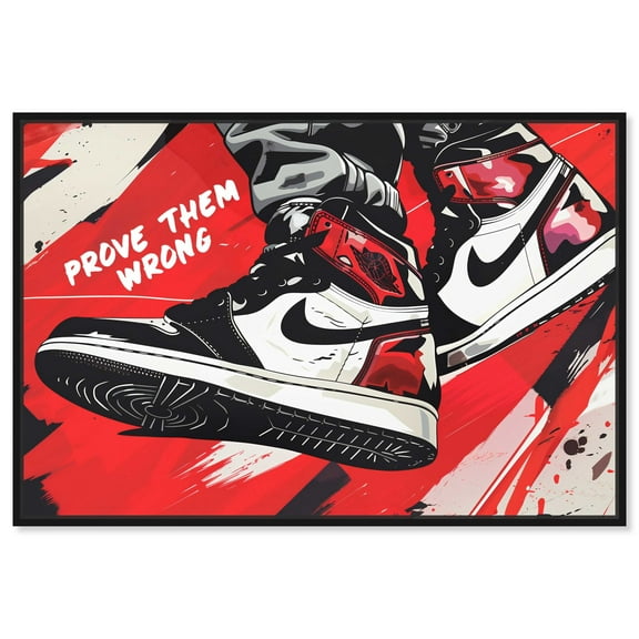 Prove Them Wrong In Style Urban Style Canvas Wall Art by Notoriart, Black Floater Frame, 15"x10"