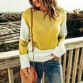 thumbnail image 4 of Babysbule Plus Size Womens Sweaters New Arrivals Women's Casual Sexy Fashion Solid Color Long Sleeve Round-Neck Ruched Pullover Blouse Tops Clearance Women's Fashion, 4 of 6
