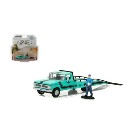 Diecast Driver (GREENLIGHT 1:64 HOBBY EXCLUSIVE - 1967-72 FORD F-350 RAMP TRUCK WITH TRUCK DRIVER FIGURE DIECAST TOY CAR)