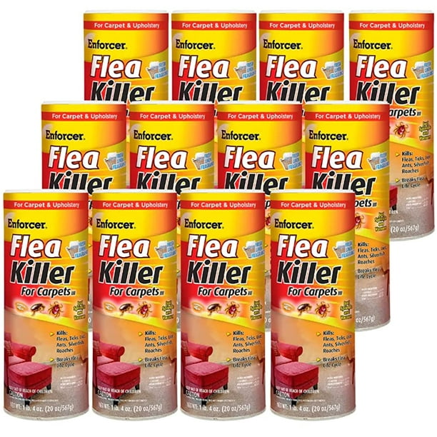 Enforcer Flea Killer for Carpet Fresh Linen 20 Oz (Case of 12) ECEFKIR203 Kills Fleas, Ticks