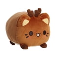 thumbnail image 2 of Aurora  7 in. Enchanting Tasty Peach Reindeer Meowchi Bright & Colorful Design Showpiece Plush Stuffed Animal Plush Toy, Brown, 2 of 5
