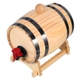 thumbnail image 3 of Dispensador de cerveza en barril, decantador, mini barril con soporte, cubo de whisky de roble de 1 l con grifo, recipiente de madera para vino tinto, para bar y restaurante., 3 of 7