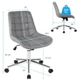 thumbnail image 3 of Giantex Armless Office Chair, Mid Back Ergonomic Computer Task Chair w/Wheels, 3 of 8